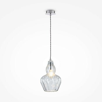 Pendelleuchte mit Nickel - Finish und transparentem Glas im modernen Design – Eustoma | Maytoni - Esszett Luxury | Stilvolles Wohnen mit Charakter