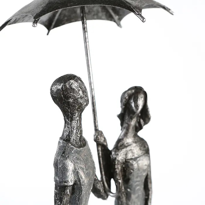 Skulptur – Gefärbtes Kunstharz, Antikes Finish, Regenschirm Motiv, 36 cm - Umbrella | Gilde