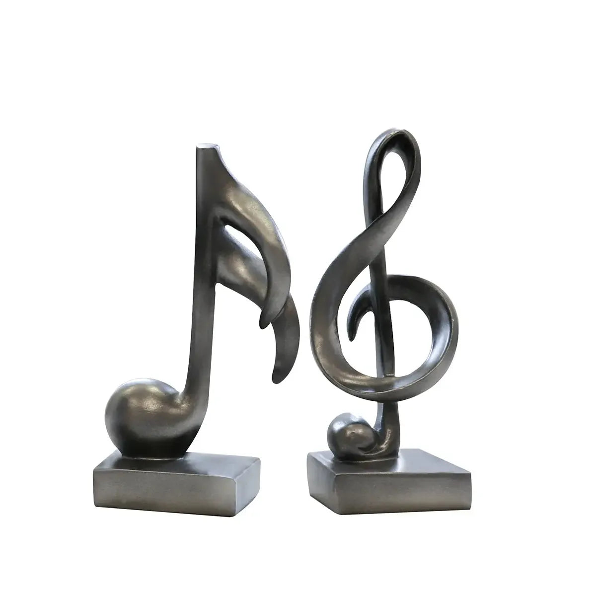 Skulptur – Mattes Kunstharz, Anthrazit Finish, Notenschlüssel Motiv, 18 cm - Music | Gilde