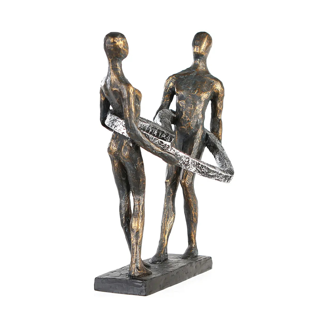 Skulptur – Mattes Kunstharz, Strukturierte Oberfläche, Herz Motiv, 31 cm - Connected | Gilde