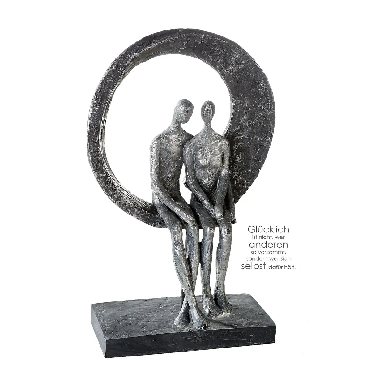 Skulptur – Antikes Finish, Mattes Kunstharz, Paarmotiv, 30 cm - Love Place | Gilde