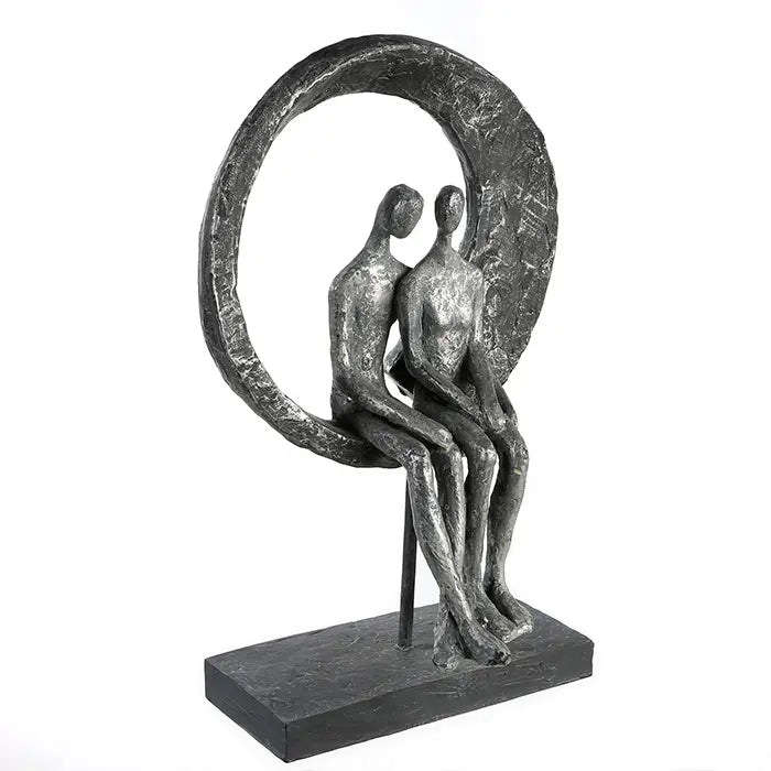 Skulptur – Antikes Finish, Mattes Kunstharz, Paarmotiv, 30 cm - Love Place | Gilde
