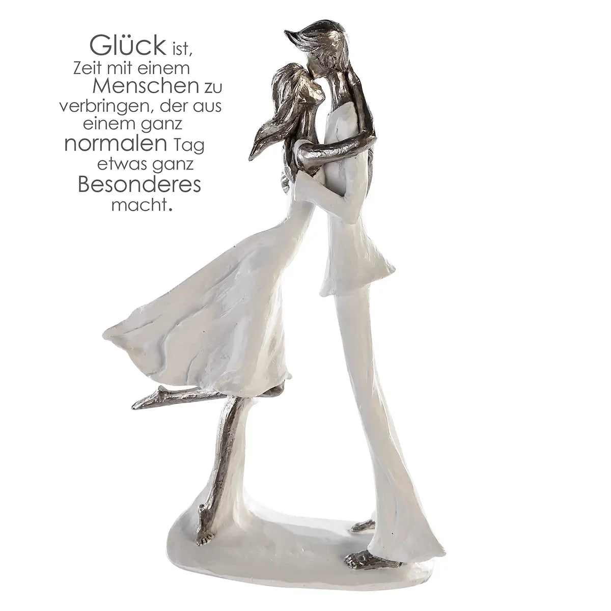 Skulptur – Mattes Kunstharz, Strukturierte Oberfläche, Paarmotiv, 32 cm - Hold me | Gilde
