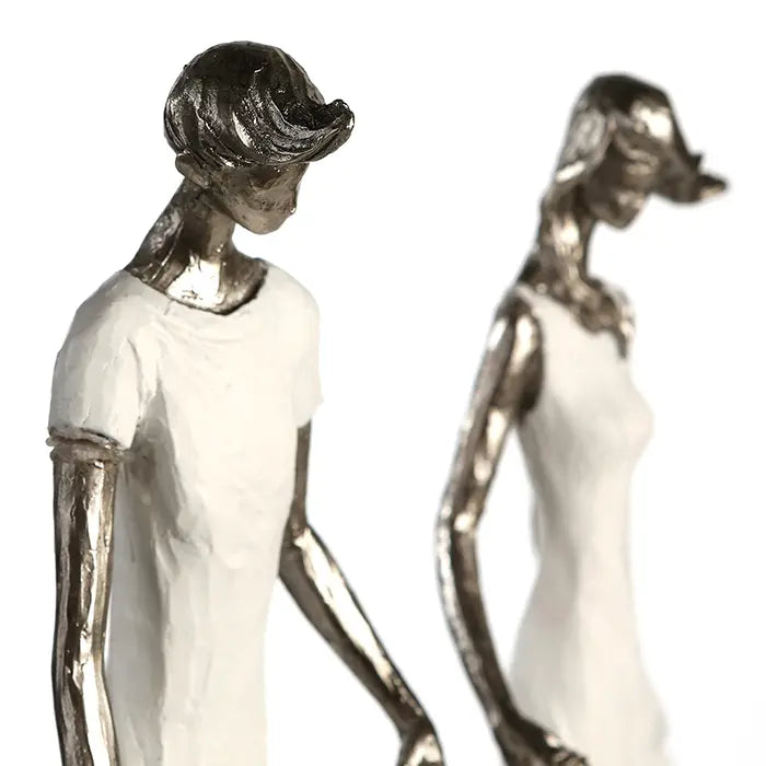Skulptur – Mattes Kunstharz, Strukturierte Oberfläche, Familienmotiv, 12 cm - Family | Gilde
