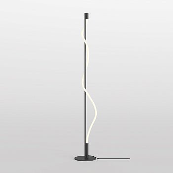 Stehleuchte schwarzer Metallrahmen, weisser Opaldiffusor & integrierte LED (3000 K) – Tau | Maytoni - Esszett Luxury | Stilvolles Wohnen mit Charakter