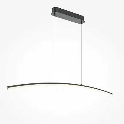 Pendant Lamp Slim Black Tube Design LED – Curve | Maytoni