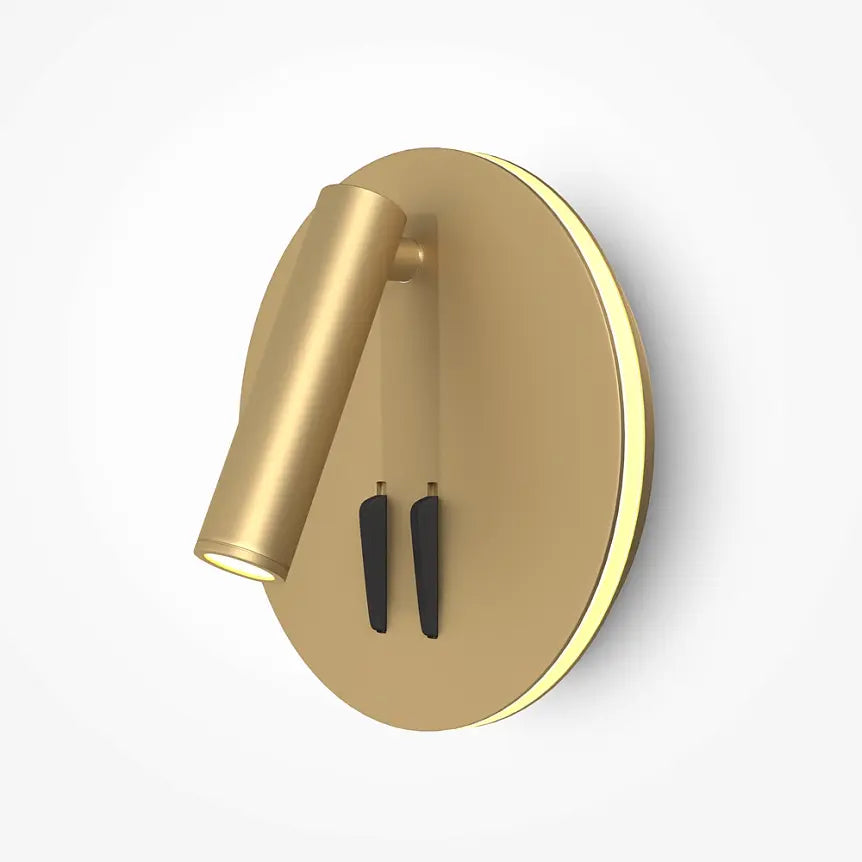 Wandleuchte – Mattgoldenes Aluminium, IP20 Schutz, Warmweiß, 14 cm Höhe - Ios 176 | Maytoni