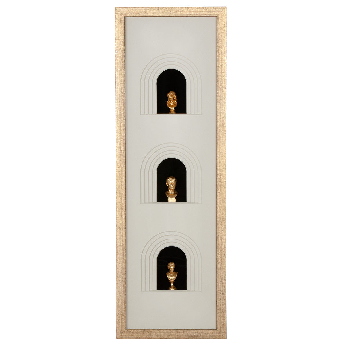 Wandbild – MDF-Oberfläche, Goldfarbene Akzente, Büstenmotiv – Ionic | Gilde