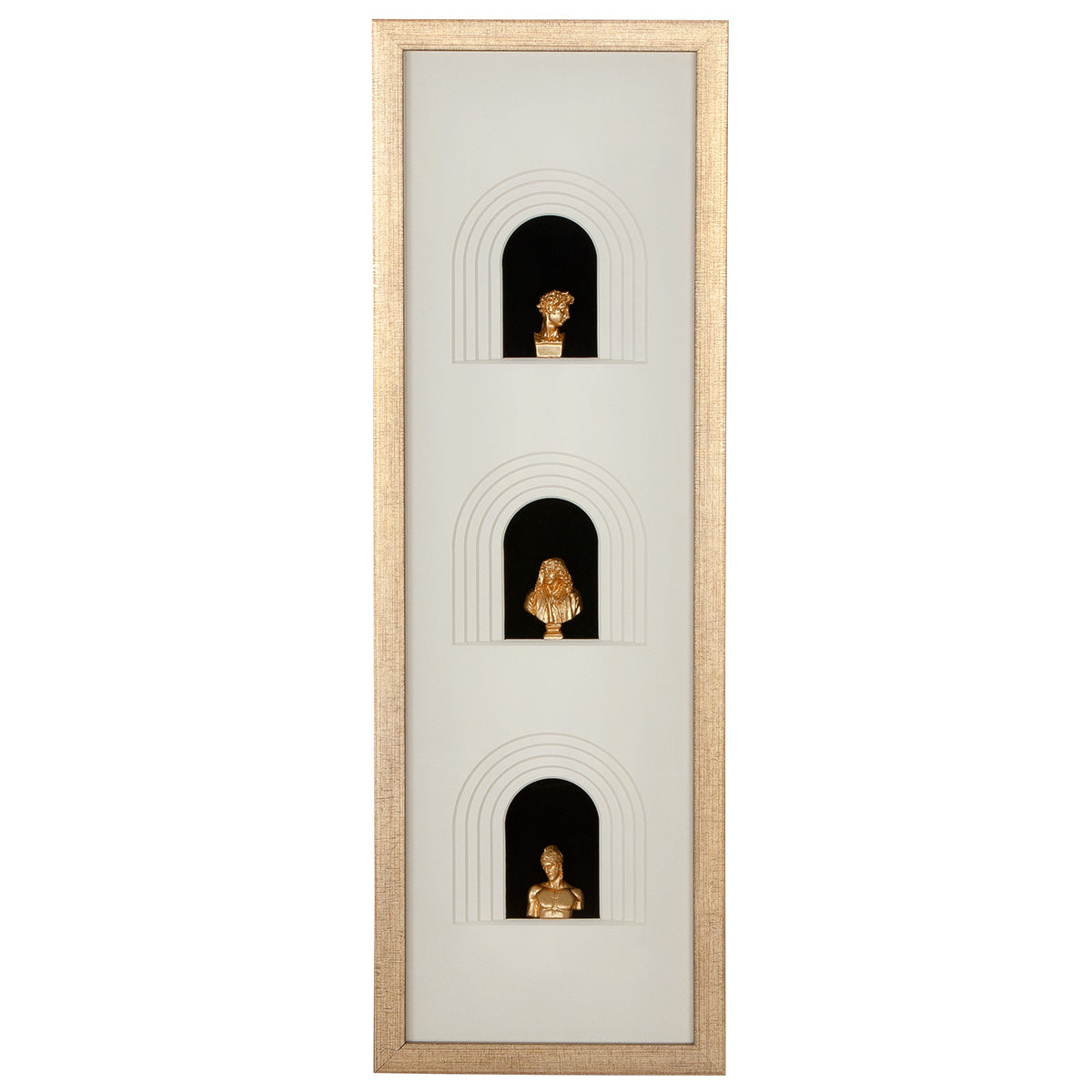 Wandbild – MDF-Oberfläche, Goldfarbene Akzente, Büstenmotiv – Ionic | Gilde