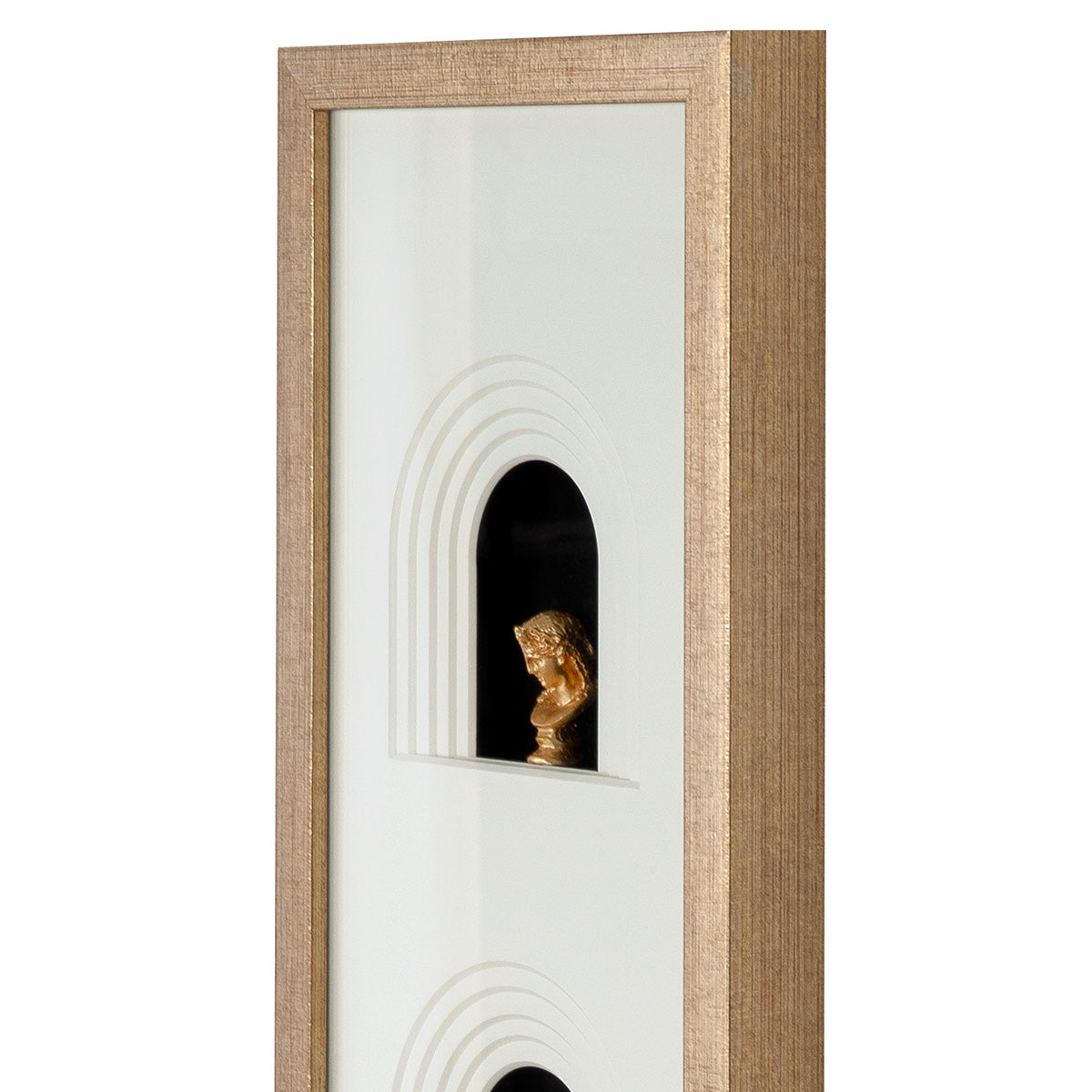 Wandbild – MDF-Oberfläche, Goldfarbene Akzente, Büstenmotiv – Ionic | Gilde