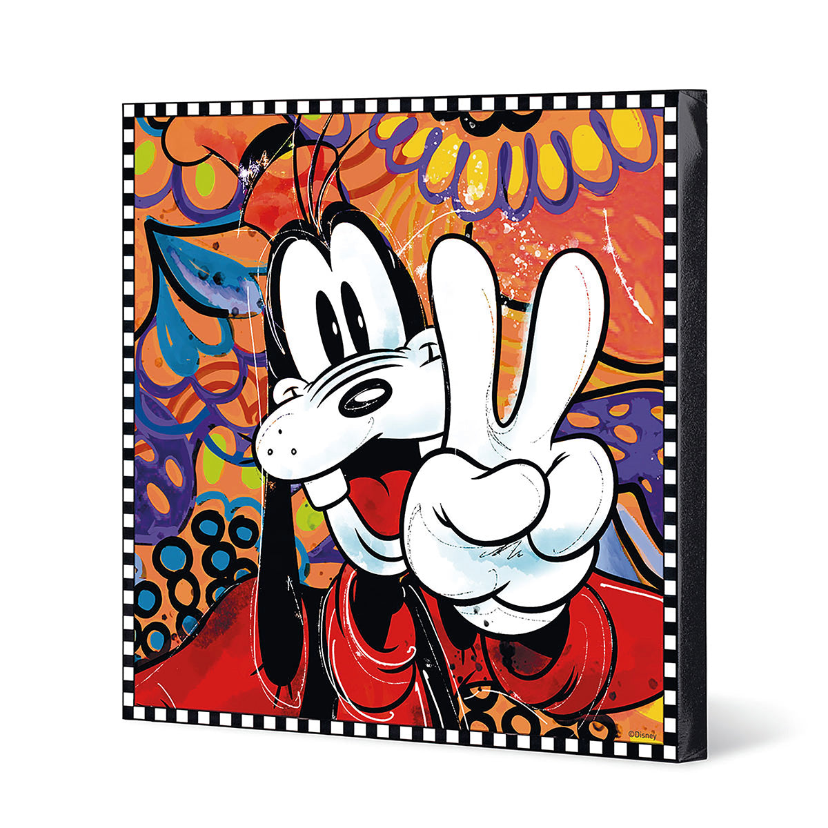 Wandbild – Holzrahmen Design, Leinwand Struktur, Pop Art Motiv - Goofy | Gilde
