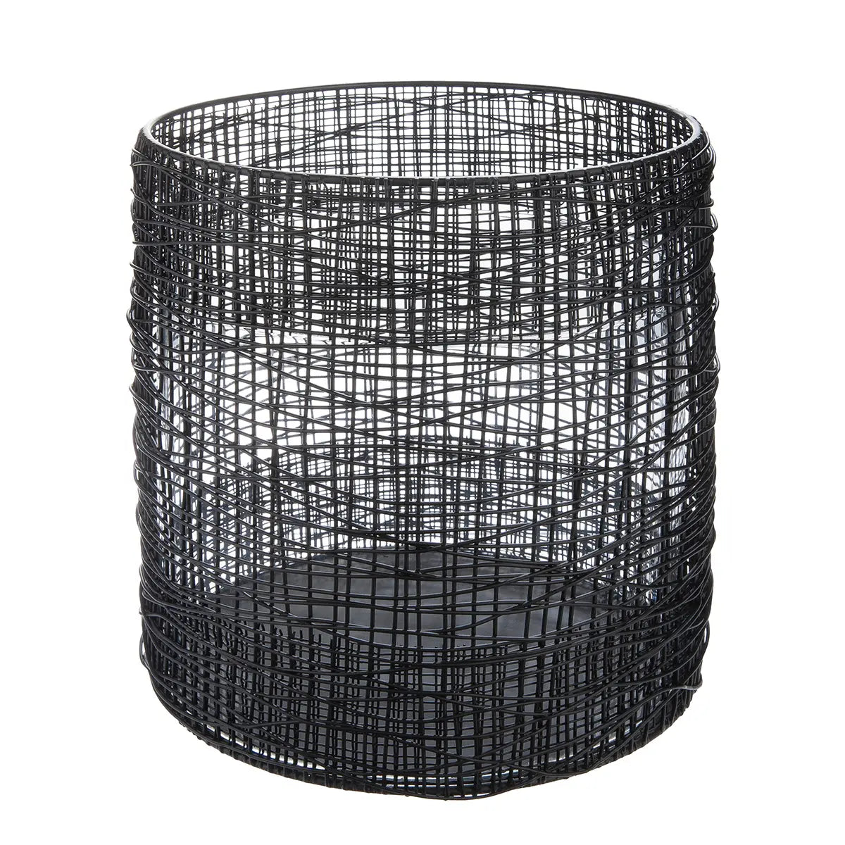 Windlicht – Schwarzes Metall, Matte Optik, Höhe 21 cm - Welding | Gilde