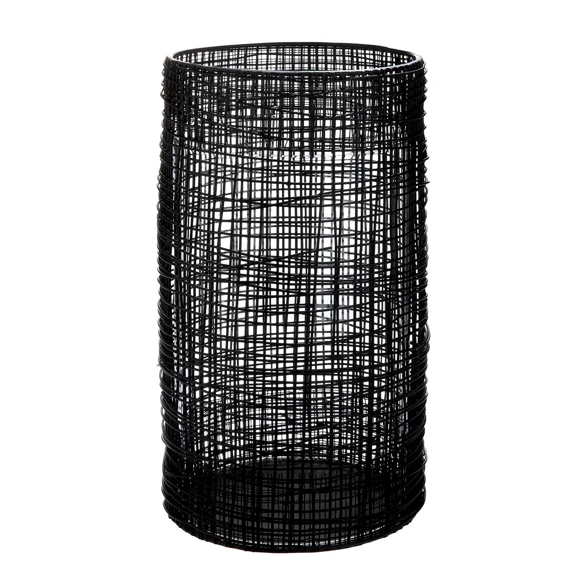 Windlicht – Schwarzes Metall, Matte Optik, Höhe 31 cm - Welding | Gilde