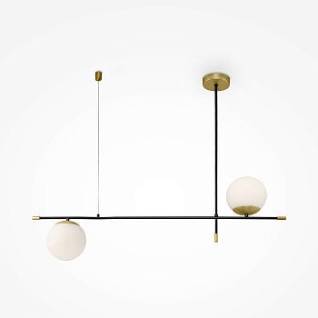Pendelleuchte mit Opalglas - Kugel und Mattgold - Finish im klassischen Design – Nostalgia | Maytoni - Esszett Luxury | Stilvolles Wohnen mit Charakter