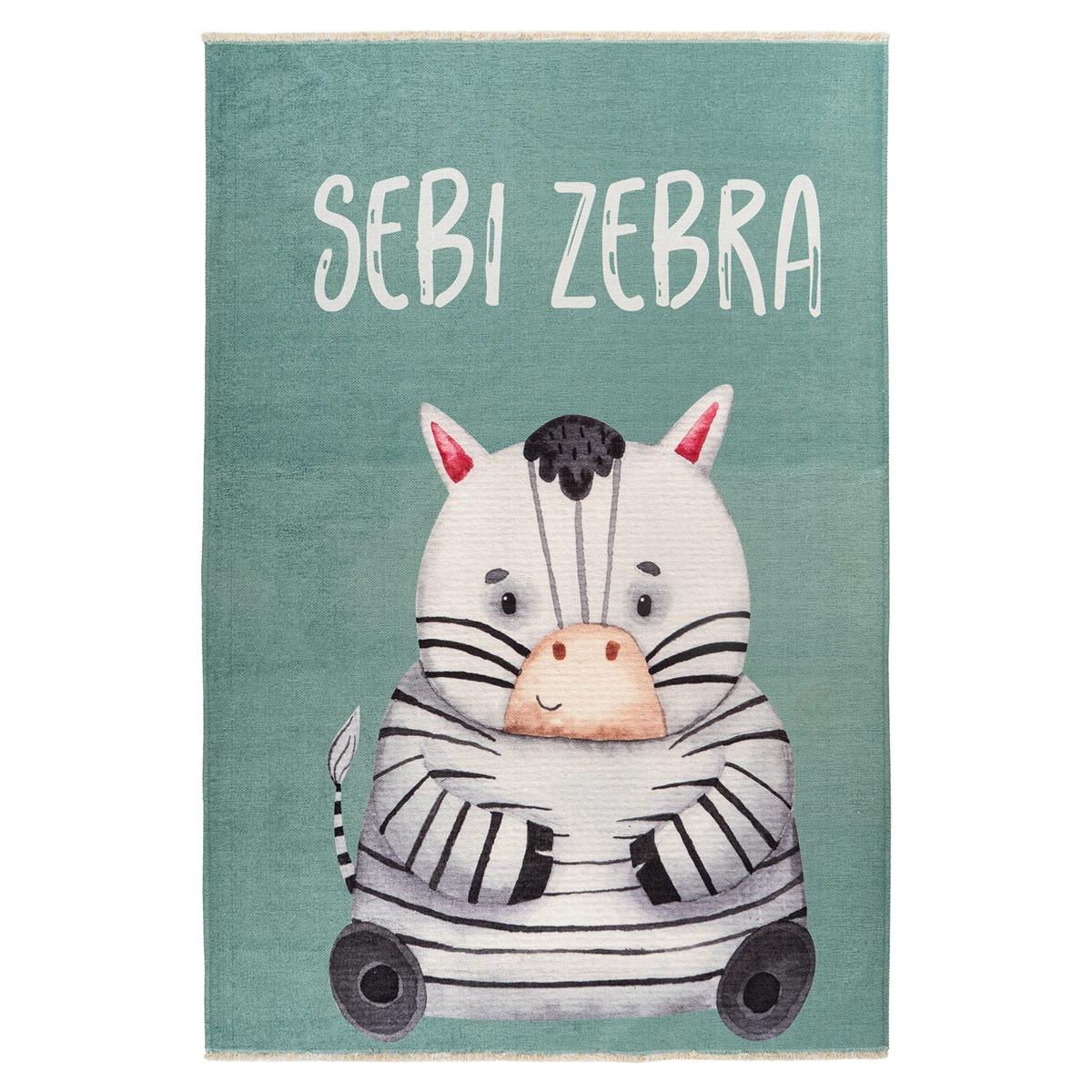 Zebra Print Rug with Fringes and Easy Care – My Greta 614| Kayoom