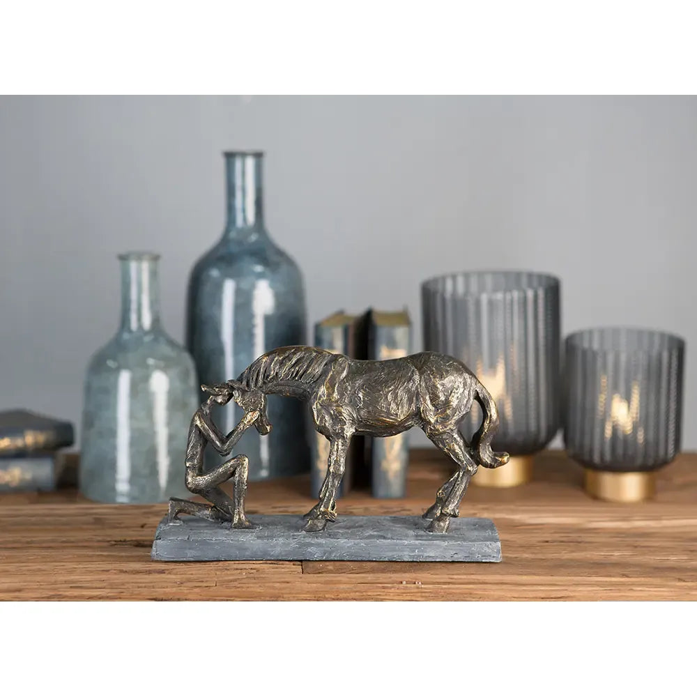 Skulptur – Matte Oberfläche, Bronze Optik, Pferde Design - Comprehension | Gilde