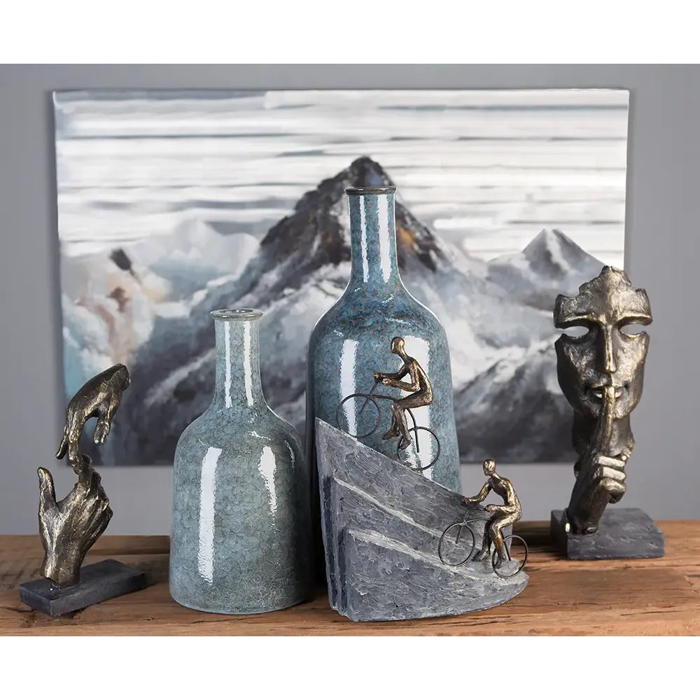 Skulptur – Matte Oberfläche, Strukturierte Form, Bronzene Optik - Racing | Gilde