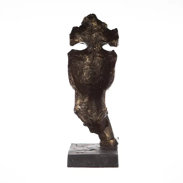 Skulptur – Bronzene Optik, Strukturierte Oberfläche, Stilles Motiv - Silence | Gilde