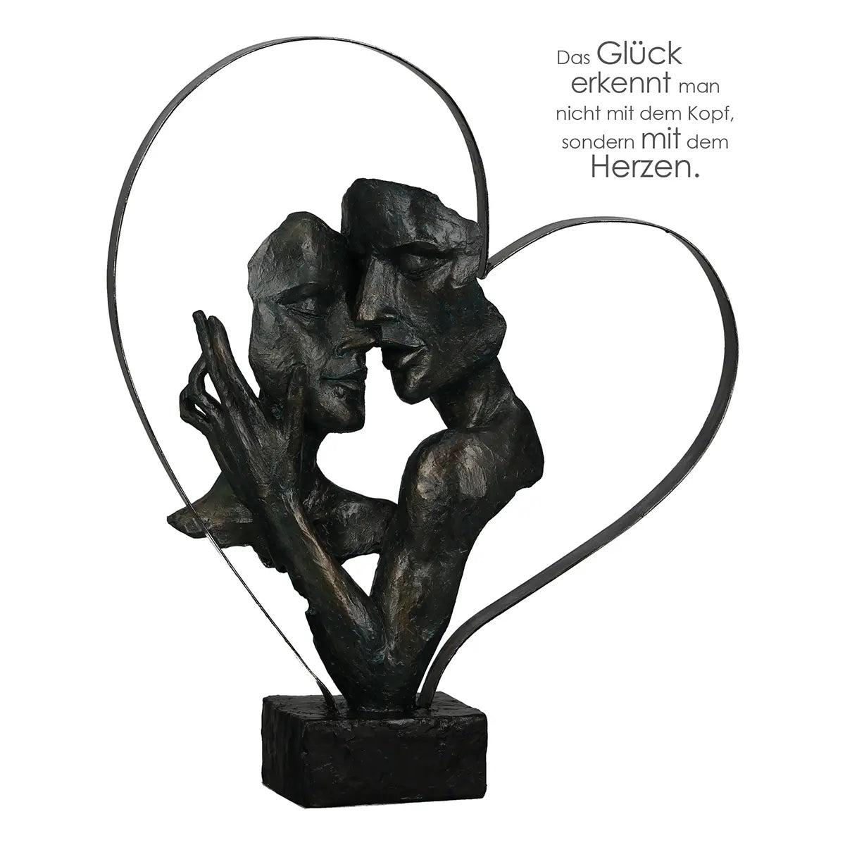 Skulptur – Antike Oberfläche, Bronzene Optik, Symbolisches Herz - Essential | Gilde