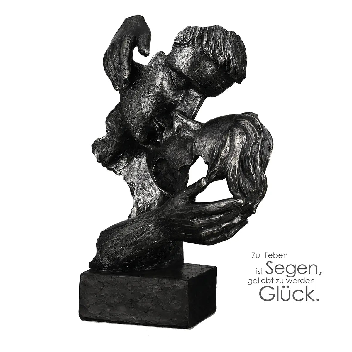 Skulptur – Antike Oberfläche, Paarmotiv, Silberne Akzente - Addiction | Gilde