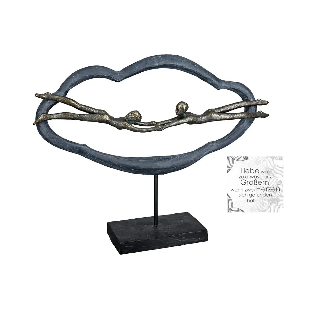 Skulptur – Kunstharz Design, Romantisches Paar, Bronze Optik - Love is in the Air | Gilde