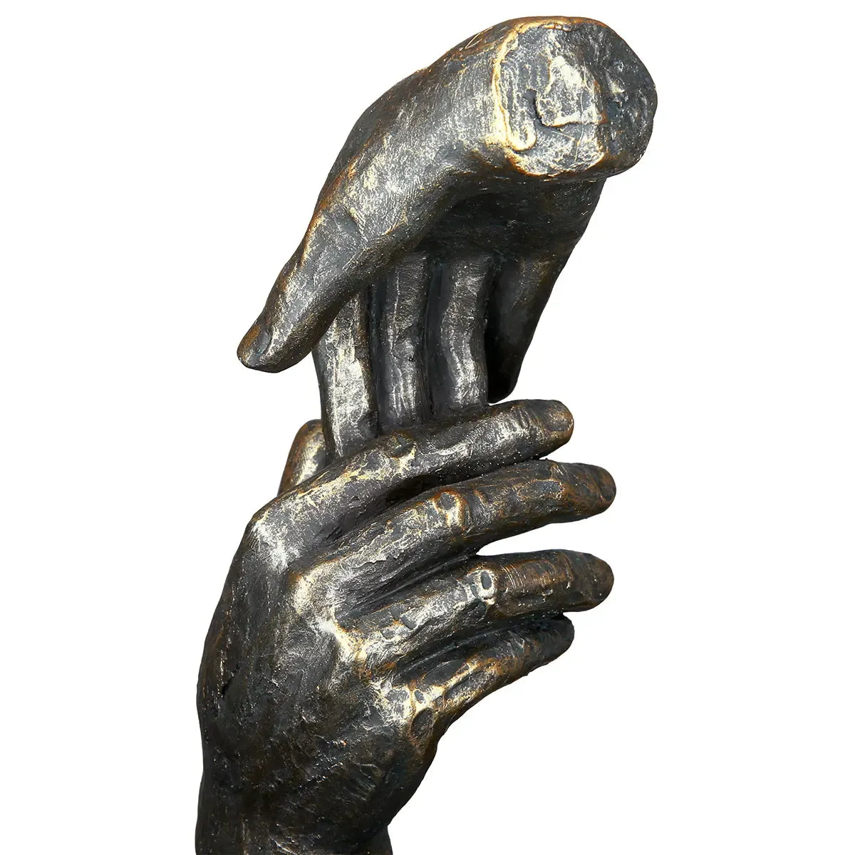 Skulptur – Kunstharz Design, Bronze Optik, Symbolische Hände - Two Hands | Gilde