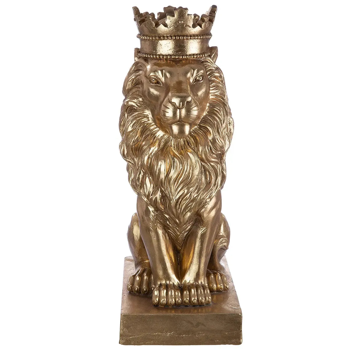 Skulptur – Magnesia Material, Antik Finish, Gold Optik - Löwe | Gilde