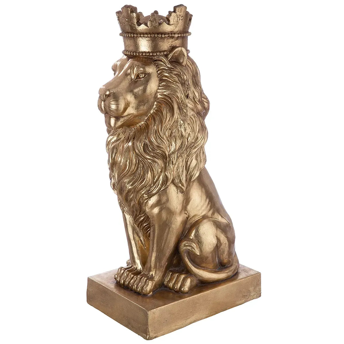 Skulptur – Magnesia Material, Antik Finish, Gold Optik - Löwe | Gilde