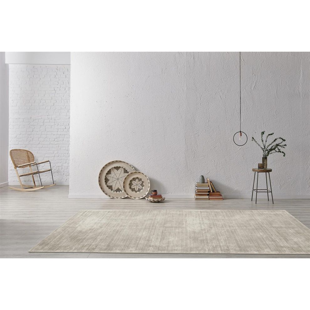 3D Effect Rug, Soft Pile & Viscose Material Taupe – Bridget 125 | Kayoom