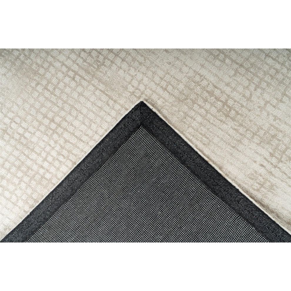 Teppich – Creme Viskose, Weiche Oberfläche, Pflegeleicht Design, 150 cm - Bridget 125 | Kayoom