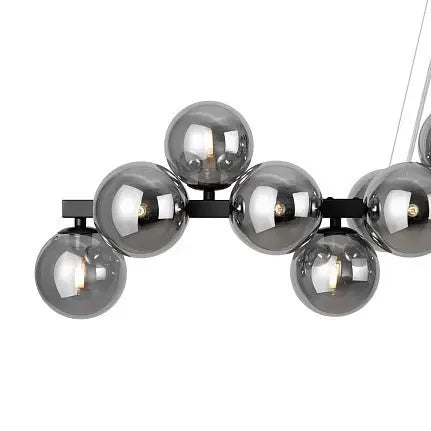 Pendelleuchte – Schwarzes Metall, 25-flammiges Design, Glasschirme - Dallas | Maytoni