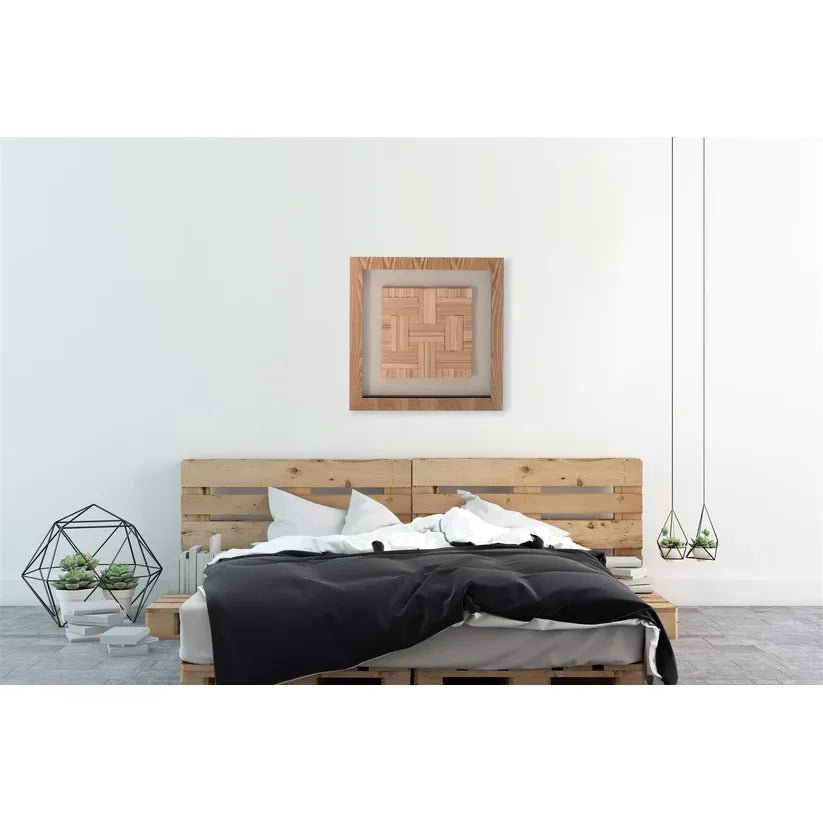 Wanddeko aus Holz mit Kordel und geometrischem Muster – Carré I | Kayoom - Esszett Luxury | Stilvolles Wohnen mit Charakter