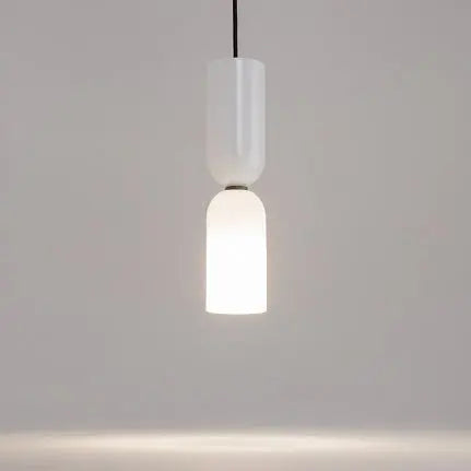 Pendant Lamp Modern Metal and Glass Accent in White with Elegant Shade Design – Memory | Maytoni