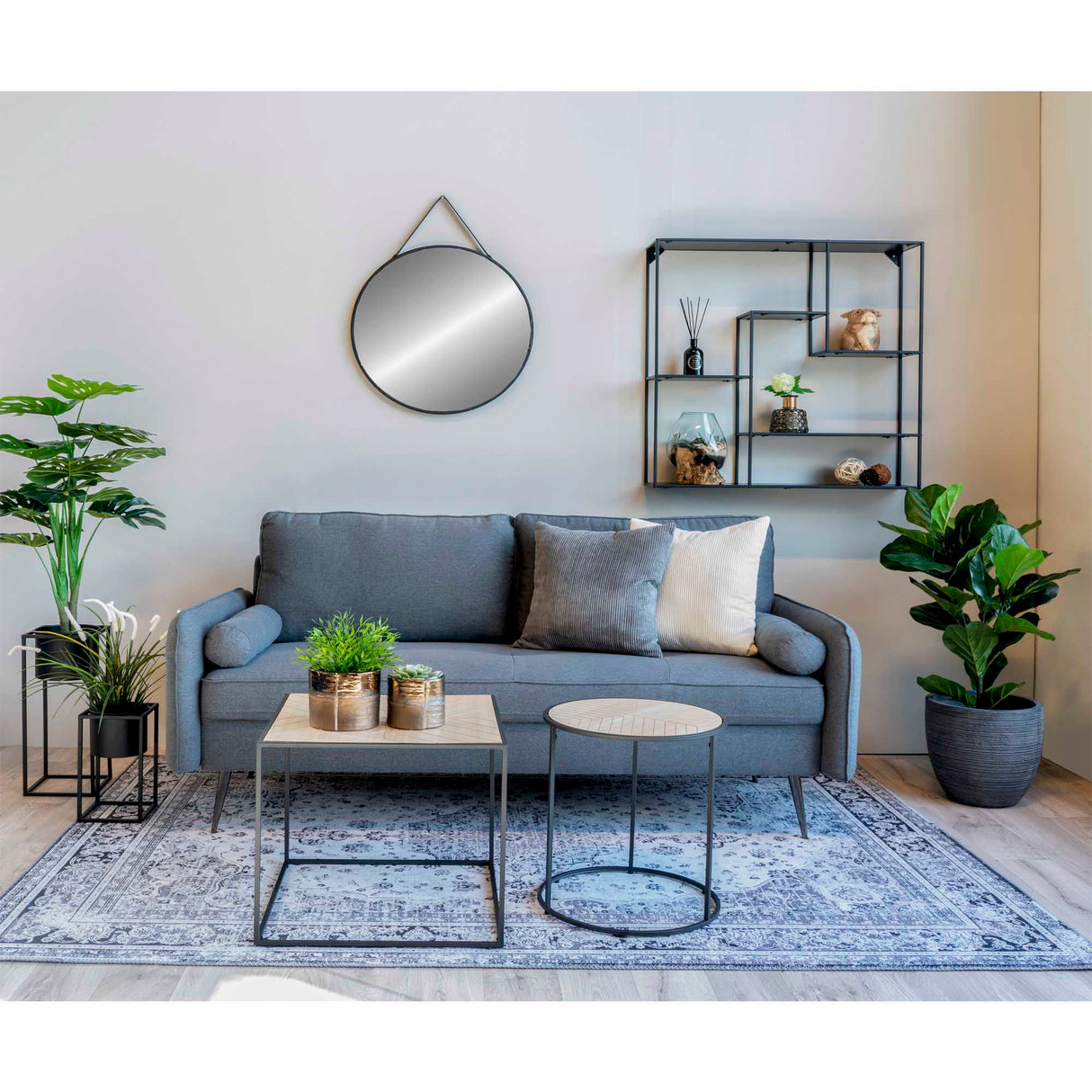 Blumentopf-Set – Schwarzer Stahl, Zweier-Set, Zwei unterschiedliche Höhen - Marla | House Nordic
