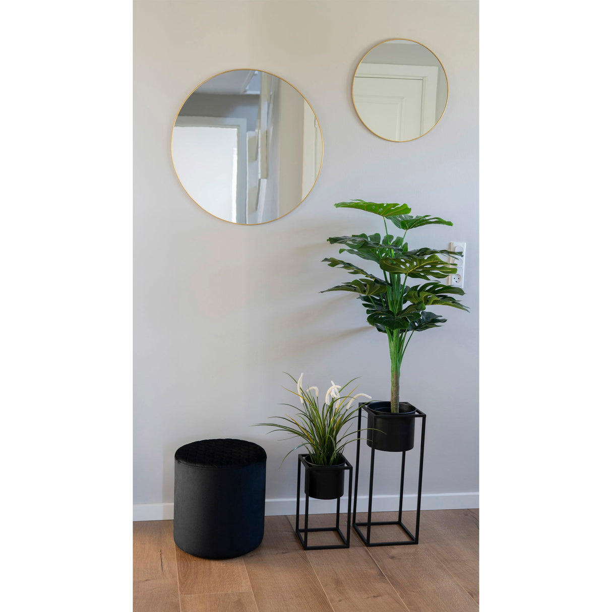 Blumentopf-Set – Schwarzer Stahl, Zweier-Set, Zwei unterschiedliche Höhen - Marla | House Nordic