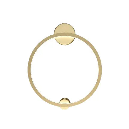 Wall Sconce Matte Black, Metal Frame with Brass Accents, 22W LED – Halo | Maytoni