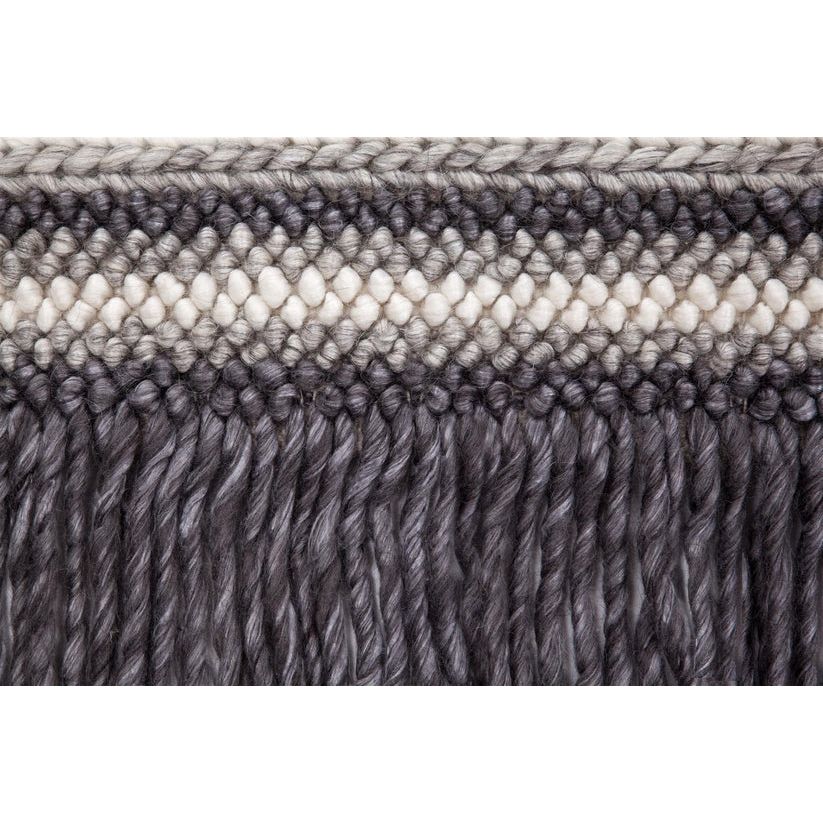 Teppich – Flachgewebe Struktur, Streifenmuster Design, Fransen Design, 120 x 170 cm - Natura 310 | Kayoom