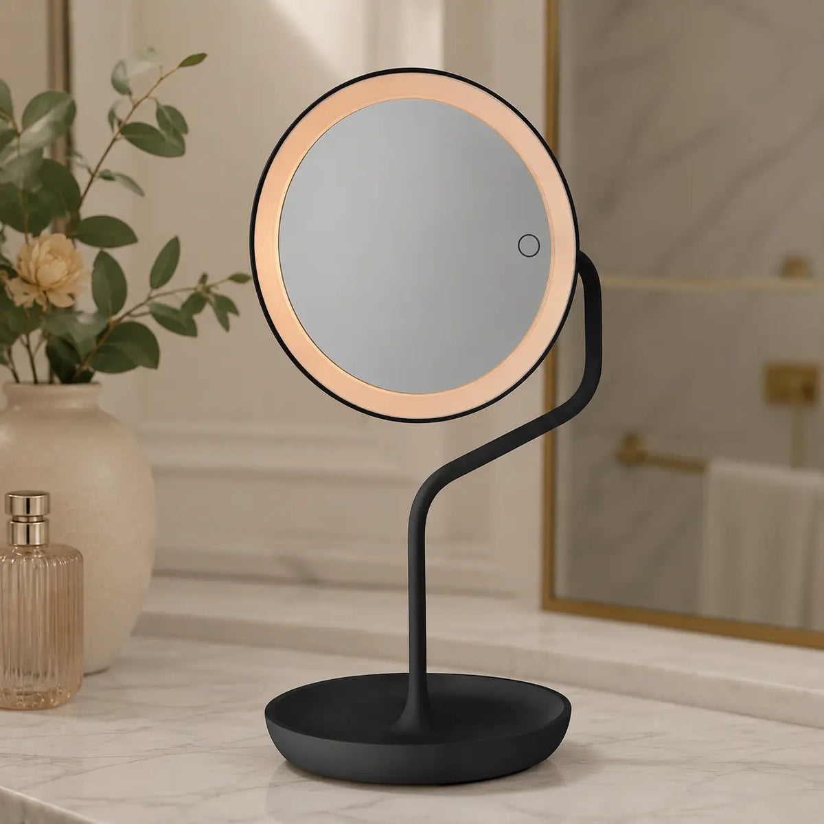 Spiegel mit LED, Wiederaufladbar, 5-fache Vergrößerung, Dimmbar, Aluminium – Versailles | Villeroy & Boch