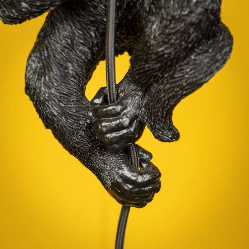Ceiling light – Sculptural Design, Playful Animal Motif, Polyresin Construction, Black Finish – Chip | WERNS