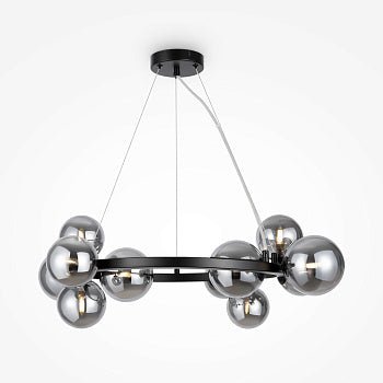 Pendelleuchte mit schwarzem Metallrahmen und Rauchglas im modernen Design – Dallas | Maytoni - Esszett Luxury | Stilvolles Wohnen mit Charakter