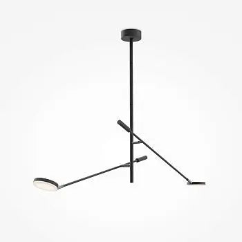 Deckenleuchte – Schwarzes Metall, 15 W LED, Warmweißes Licht, Höhe 100 cm - Fad | Maytoni