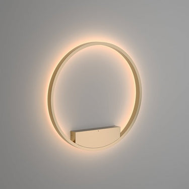 Wandleuchte mit goldfarbenem Aluminiumring und weißem Silikon - Diffusor – Rim | Maytoni - Esszett Luxury | Stilvolles Wohnen mit Charakter