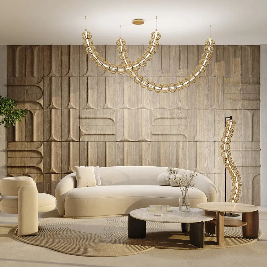 Stehleuchte – Gold Ton, Metall Körper, Edle Form - Golden Cage | Maytoni