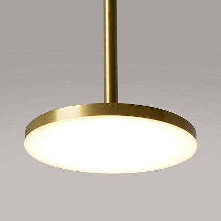 Pendelleuchte Mattgoldenes Aluminiumgehäuse mit mattweißem Acryl - Diffusor, integrierter LED und modernem Design – Arc | Maytoni - Esszett Luxury | Stilvolles Wohnen mit Charakter