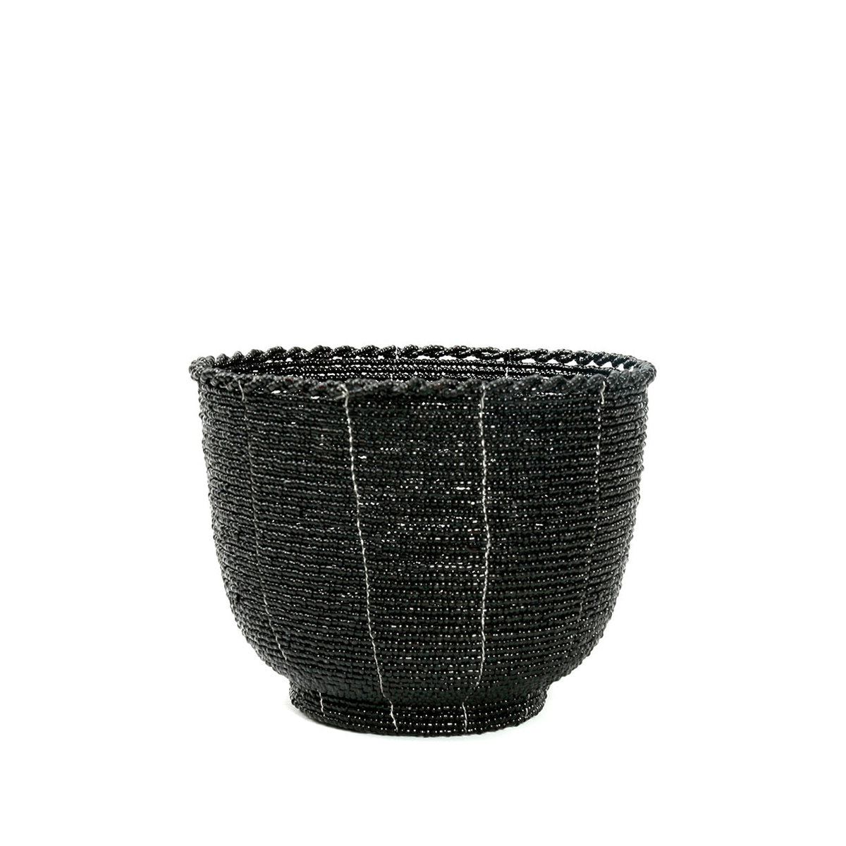 Candy Basket – Beaded Material, Black Finish, Handcrafted Design, M | Bazar Bizar Antwerp
