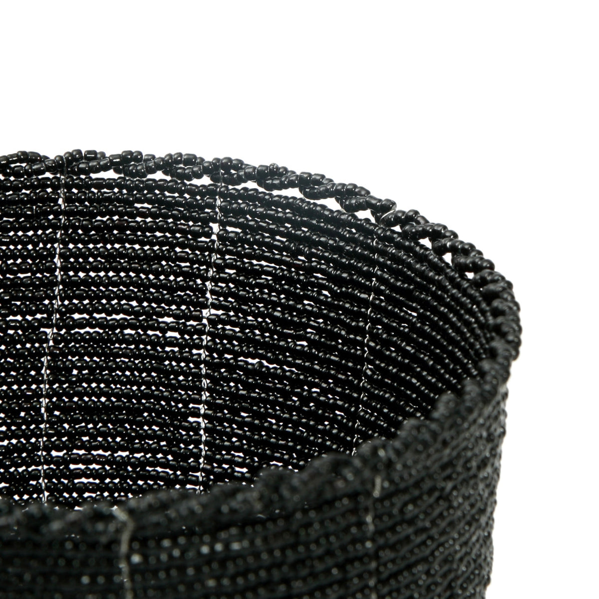 Candy Basket – Beaded Material, Black Finish, Handcrafted Design, M | Bazar Bizar Antwerp