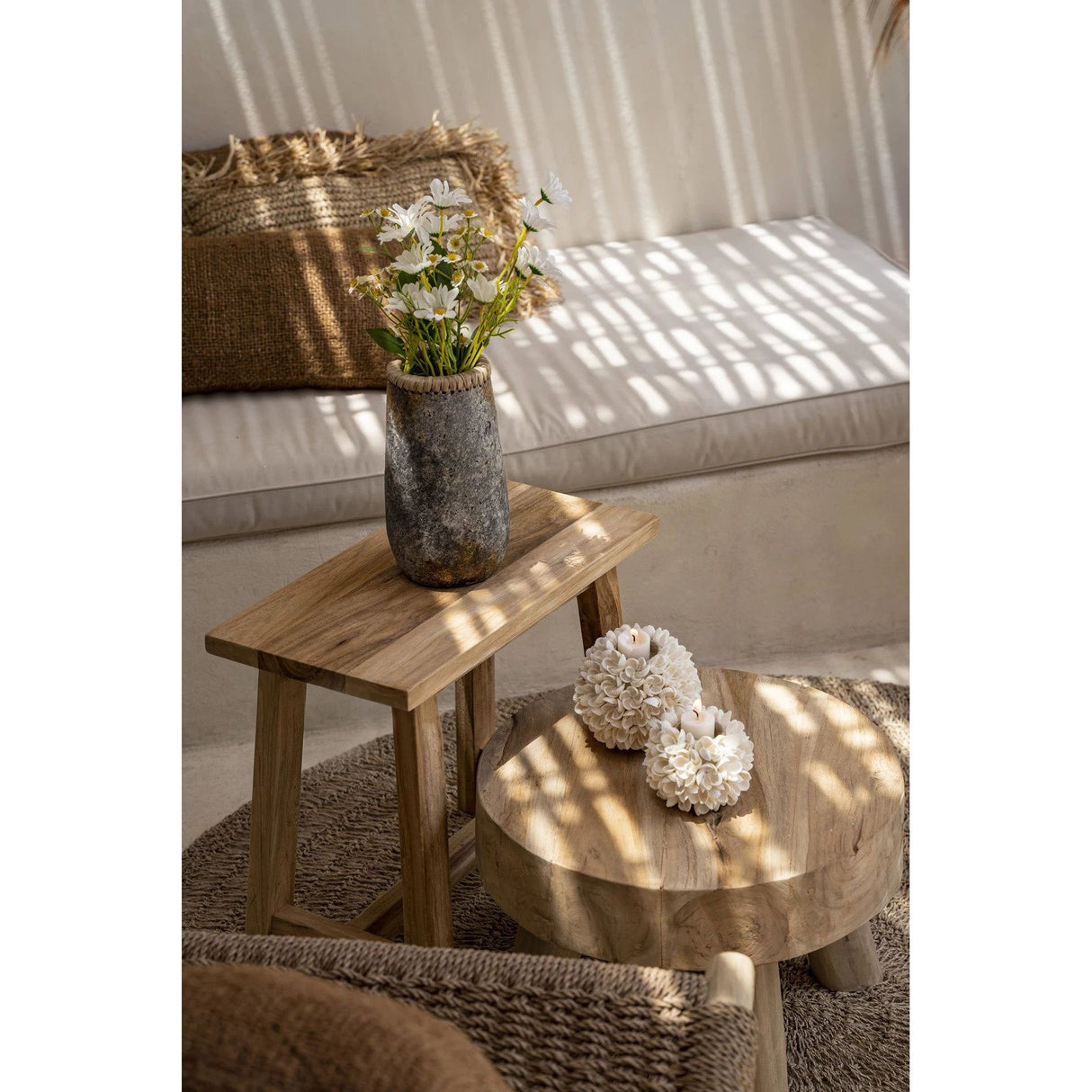 Kerzenhalter – Muscheloberfläche, Kugelform, Handgefertigt, L – Flower Power | Bazar Bizar Antwerp