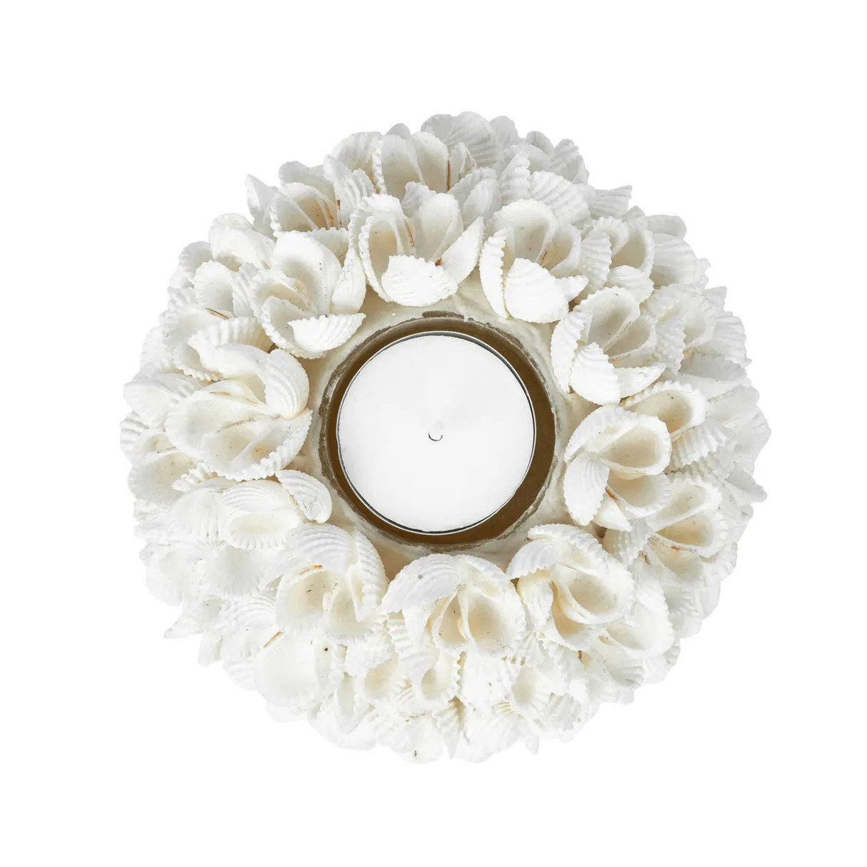 Kerzenhalter – Muscheloberfläche, Kugelform, Handgefertigt, L – Flower Power | Bazar Bizar Antwerp