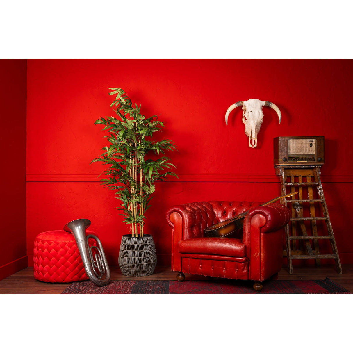 Kunstpflanze – Kunststoffmaterial, Japanisches Design, Bambusstängel, 160 cm - Bamboe Japanese | NeverLeafs