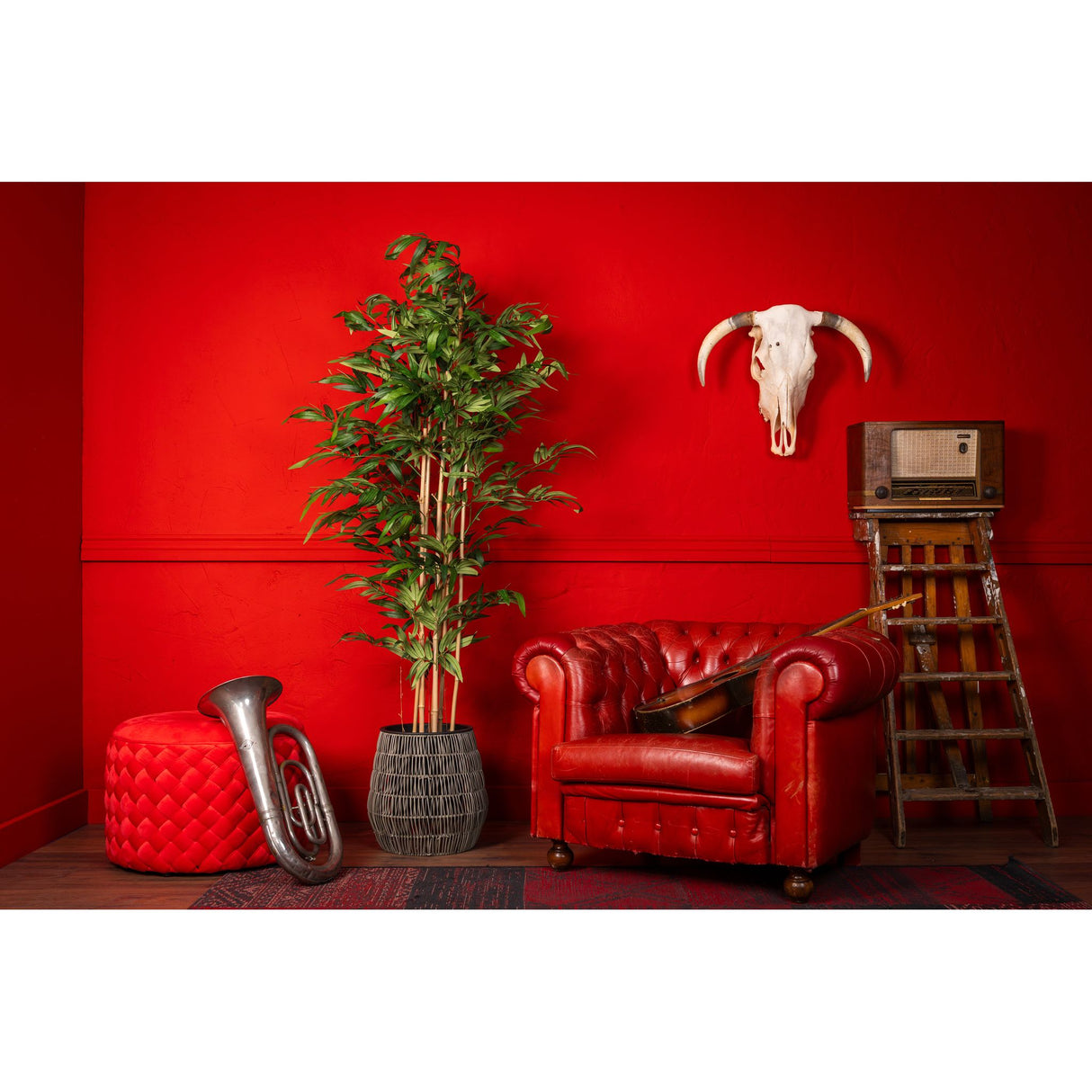 Kunstpflanze – Kunststoffmaterial, Japanisches Design, Bambusstängel, 180 cm - Bamboe Japanese | NeverLeafs